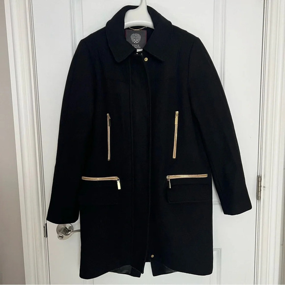 Vince Camuto Black  Pea Coat size S - Picture 1 of 12